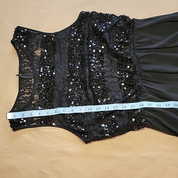 Bisou Bisou, Size 8 Sequin, Lace High Low Hem Cocktail Dress, Gently Used Cond. - Picture 12 of 16